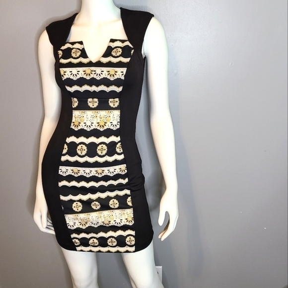 Black Bodycon Dress Sz Small - Picture 6 of 9